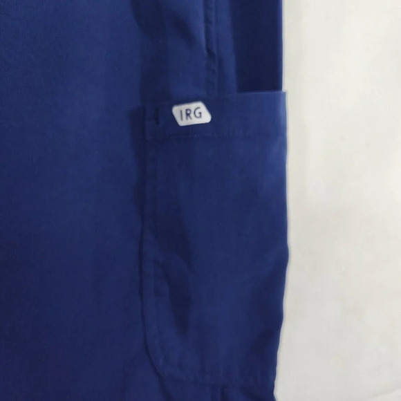 Elavate by IRG Blue Scrub Pants Women Size S Pull-on Elastic Waist HEM IS CUT - Picture 3 of 8